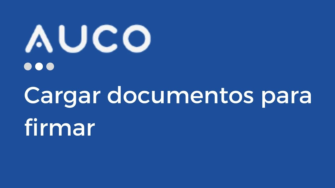 Cargar documentos para firmar